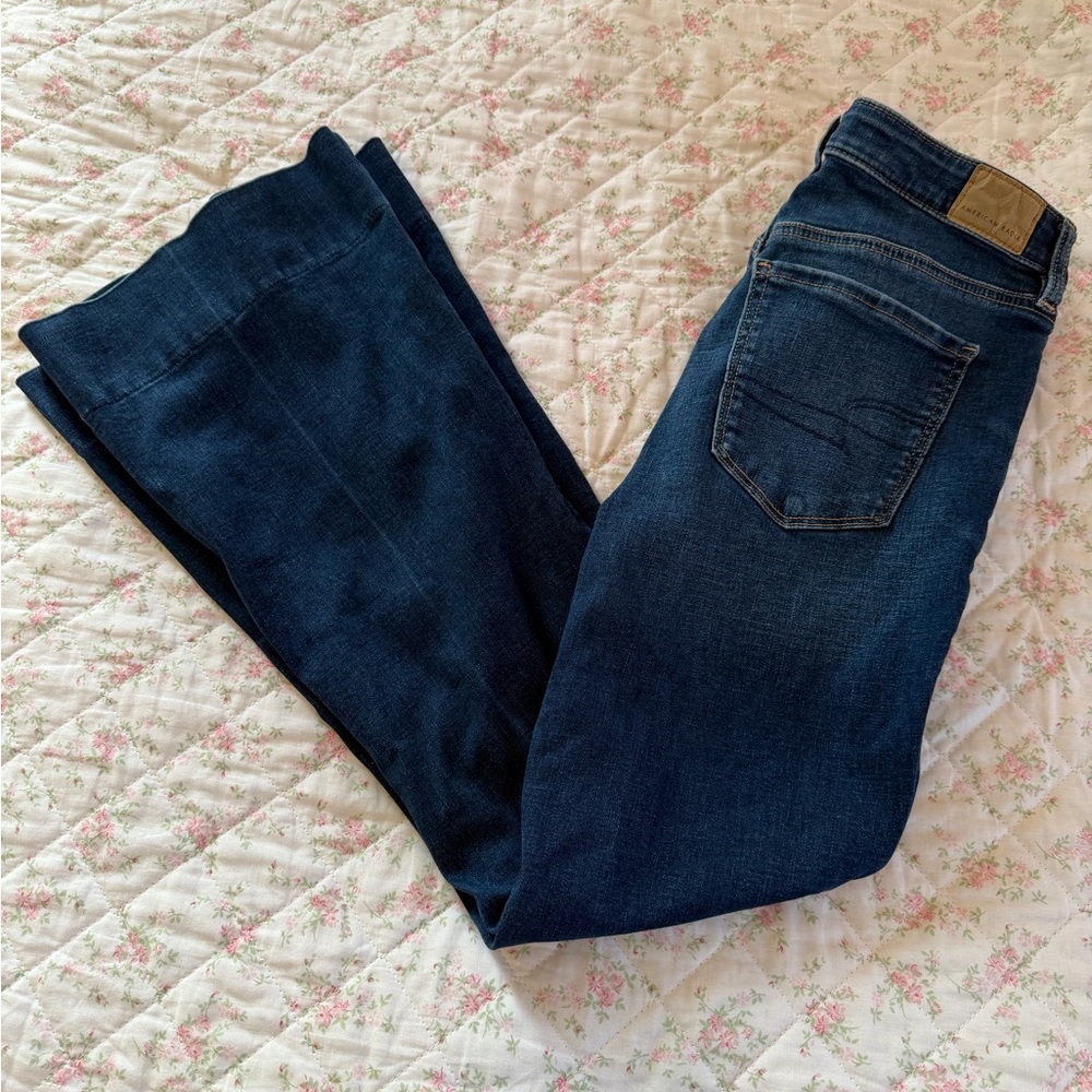 American Eagle Outfitters Dark Blue Flare Jeans